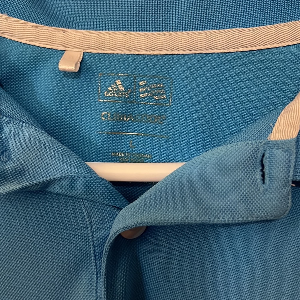 adidas Blue Polo Shirt - Picture 4 of 8